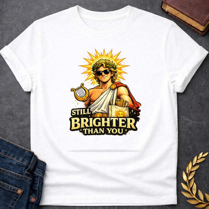 apollo still brighter than you greek mythology youth heavy cotton™ tee featuring detailed Greek mythology artwork, symbolic design, and bold graphic style