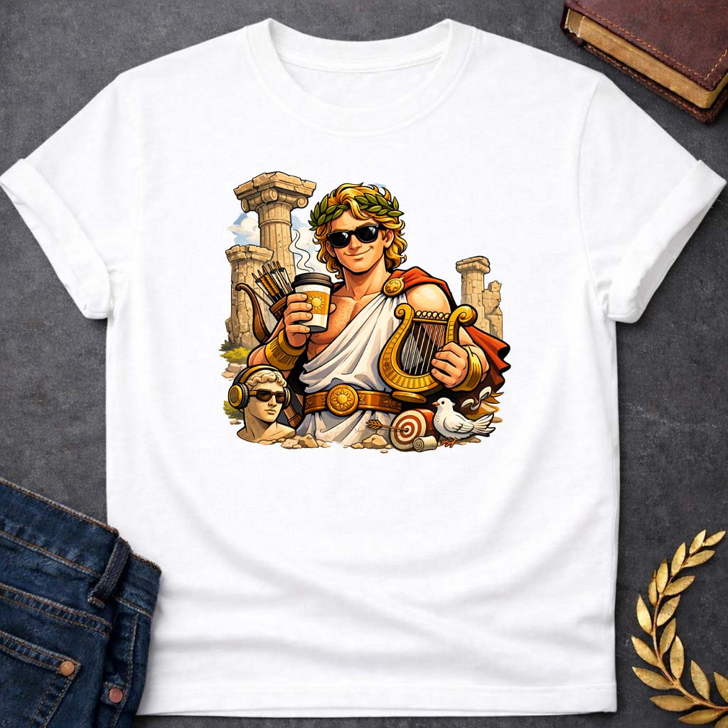 apollo greek mythology youth heavy cotton™ tee featuring detailed Greek mythology artwork, symbolic design, and bold graphic style